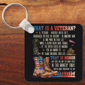 愛国心のあるアメリカ人を敬う退役軍人とは キーホルダー (正面)