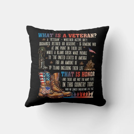 愛国心のあるアメリカ人を敬う退役軍人とは クッション (裏面)