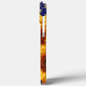 愛国心のあるアメリカ国旗とヒマワリ Case-Mate iPhoneケース (裏面 / 左)