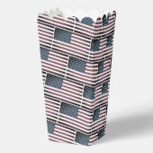 愛国心のあるアメリカ国旗の誕生日パーティーのポップコーン フェイバーボックス (裏面)