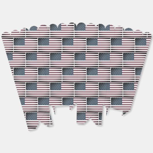 愛国心のあるアメリカ国旗の誕生日パーティーのポップコーン フェイバーボックス (見開き)