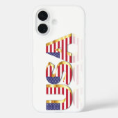 愛国心のあるアメリカ国旗のiPhoneケース Case-Mate iPhoneケース (裏面)