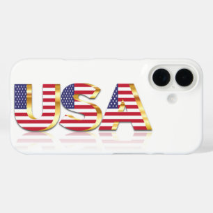 愛国心のあるアメリカ国旗のiPhoneケース iPhone 16ケース