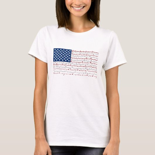 愛国心のあるアメリカ国旗Tシャツ Tシャツ (正面)
