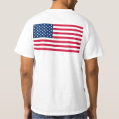 愛国心のあるアメリカ国旗Tシャツ Tシャツ (裏面)