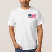 愛国心のあるアメリカ国旗Tシャツ Tシャツ (正面)