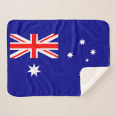愛国心のあるオーストラリア国旗のシェルパ毛布 シェルパブランケット (正面(横))