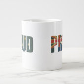 愛国心のあるオー誇りを持ったストラリア ジャンボコーヒーマグカップ (正面)