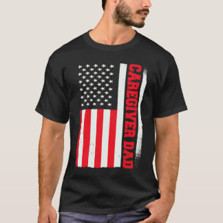 愛国心のあるケアギバー ナース 看護 ケアギバー 父 Tシャツ