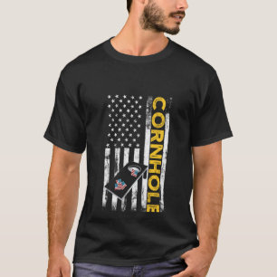 愛国心のあるコーンホールプレイヤーのアメリカ国旗のトウモロコシH Tシャツ