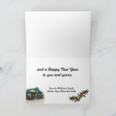 愛国心のあるサンタメリークリスマスカード シーズンカード (内部)