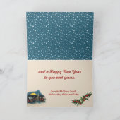 愛国心のあるサンタメリークリスマスカード シーズンカード (内部)