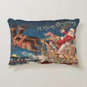 愛国心のあるサンタメリークリスマスピロー アクセントクッション (正面)