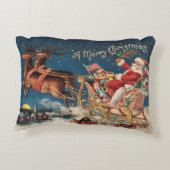 愛国心のあるサンタメリークリスマスピロー アクセントクッション (裏面)