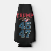 愛国心のあるトランプ選手が45勝47勝者勝ちトランプ ボトルクーラー (正面)