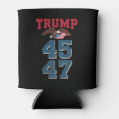 愛国心のあるトランプ選手が45勝47勝者勝ちトランプ 缶クーラー (正面)