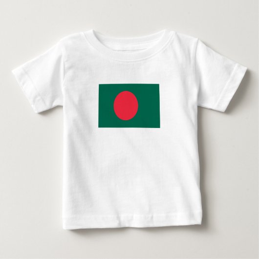 愛国心のあるバングラデシュ国旗のベビーTシャツ ベビーTシャツ (正面)