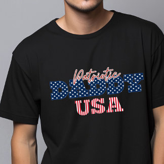 愛国心のあるパパUSAフラグ父の日 Tシャツ