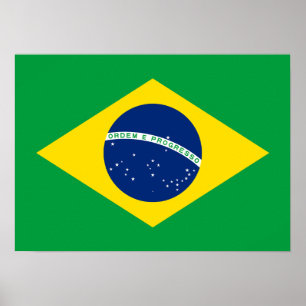 愛国心のあるブラジル国旗のポスター ポスター