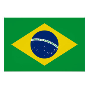 愛国心のあるブラジル国旗のポスター ポスター