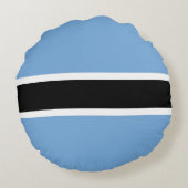 愛国心のあるボツワナ国旗の丸い枕 ラウンドクッション (裏面)