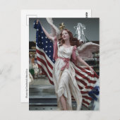 愛国心のある女性 ポストカード (正面/裏面)