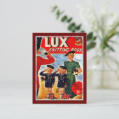 愛国心のある子ども編み物パターン ポストカード (スタンド正面)