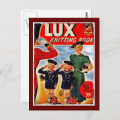 愛国心のある子ども編み物パターン ポストカード (正面/裏面)