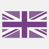 愛国心のある英国ジャック国旗 長方形シール (正面)