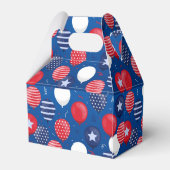 愛国心のある7月4日のパーティーの好意ボックス フェイバーボックス (裏面サイド)