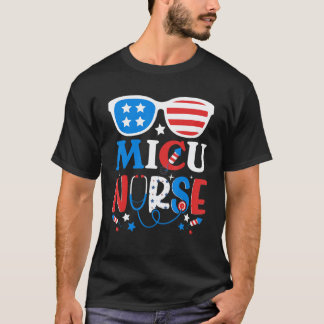 愛国心のあるMICU看護師 7月4日 アメリカのサングラス Tシャツ