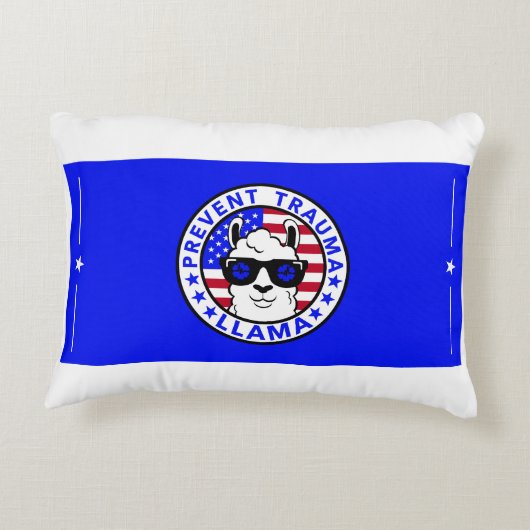 愛国心のトラウマLlamaアクセント枕16" x 12" アクセントクッション (裏面)