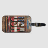 愛国心の反省：アメリカ ラゲッジタグ (正面横)