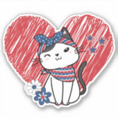 愛国心の強いキスの防水 シール (正面)