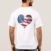 愛国心の形をしたアメリカ国旗 Tシャツ (裏面)