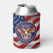 愛国心の薄暗さ。3インチ(直径)、高さ3.75インチ 缶クーラー (缶正面)