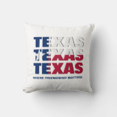 愛国心の高いテキサス州国旗の友情 クッション (正面)