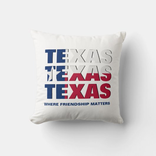 愛国心の高いテキサス州国旗の友情 クッション (正面)