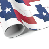 愛国心の高いテキサス州国旗の地図ローンスター州 ラッピングペーパー (ロールコーナー)