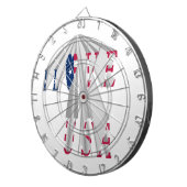 愛国心の高まり: 私は米国が好き - 視点アート ダーツボード (正面右)