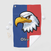 愛国心はっきりしたに満ちた風刺画 ゴルフタオル (インサイチュ)