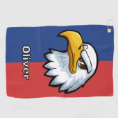 愛国心はっきりしたに満ちた風刺画 ゴルフタオル (横)