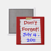 愛国心は忘れない！日付磁石 マグネット (正面/裏面)