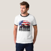 愛国心は決して後退しない Tシャツ (正面フル)