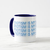 愛国心は私の超出力のコーヒー・マグです マグカップ (正面左)
