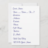 愛国心または退役軍人ビューのアーティストコメント 招待状 (裏面)