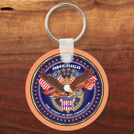 愛国心または退役軍人1つのビューアーティストのコメントを選択 キーホルダー (正面)