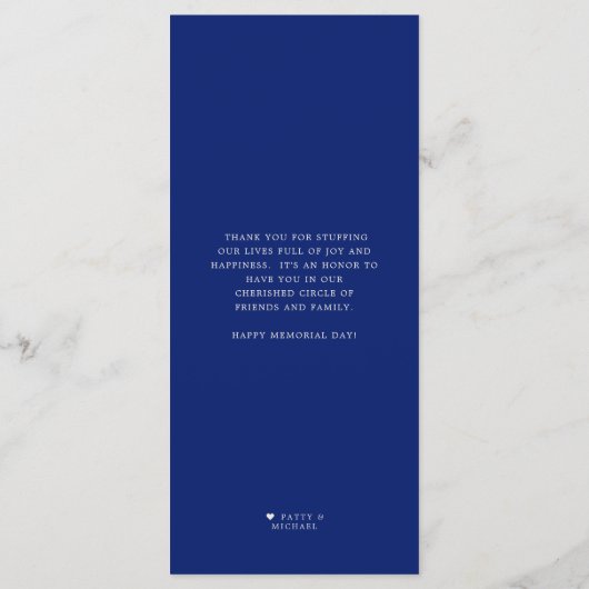 愛国心をテーマにした |政治スタイルディナーメニュー  メニュー (裏面)