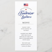 愛国心をテーマにした |政治スタイルディナーメニュー  メニュー (正面)