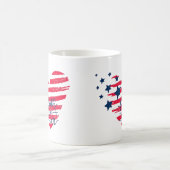 愛国心を恐れるハート コーヒーマグカップ (中央)